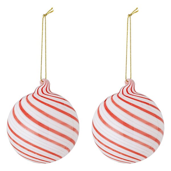 Стъклени коледни топки в комплект от 2 бр. ø 8 cm Zwirl – Bloomingville