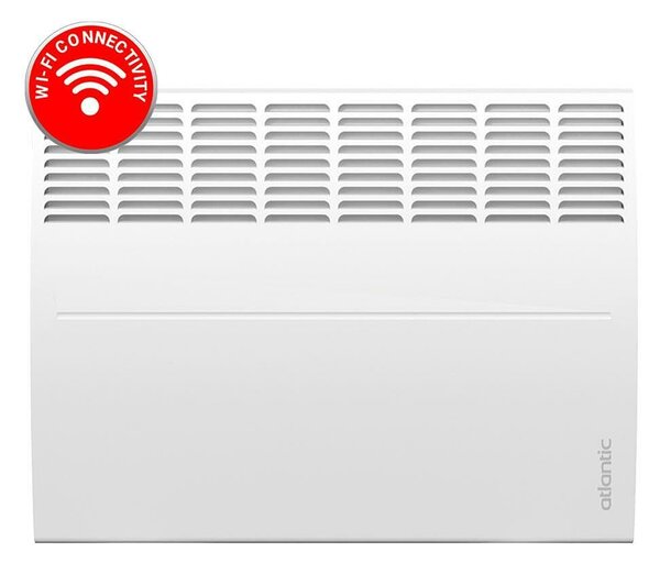 Конвектор Atlantic F120 DESIGN WI-FI, 1500W, до 20 кв.м отопляема площ, Wi-Fi управление, бял