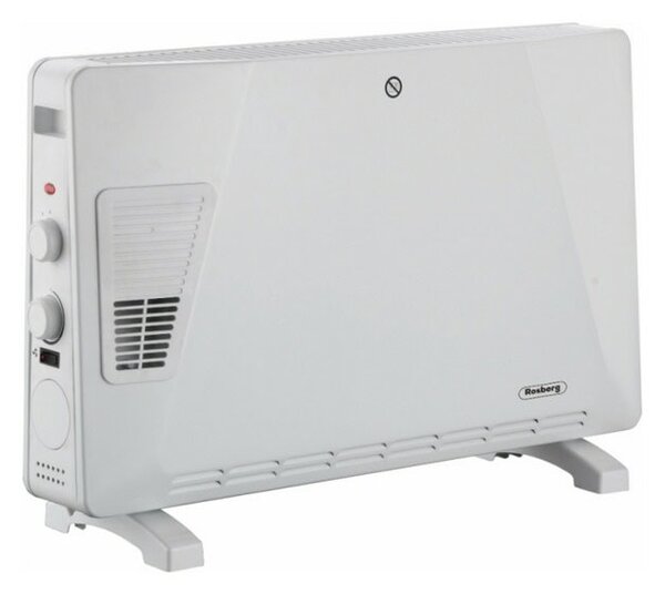 Конвектор Rosberg R51974ET white, 2500W, 3 степени на мощност, защита от прегряване, черен