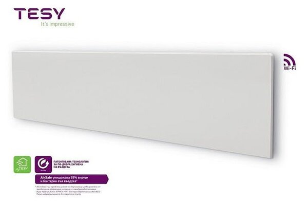 Конвектор Tesy CN 06 200 EA CLOUD AS W, 2000W, регулируем термостат, защита от прегряване, AirSafe функция, Wi-Fi управление, бял