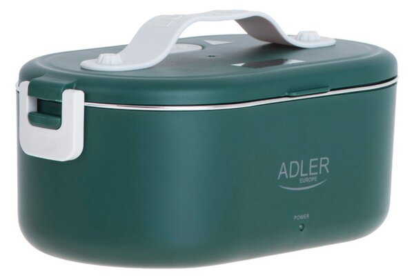 Електрическа кутия за обяд Adler AD 4505, 800 ml, До 50C, Стоманен съд за храна, Зелен