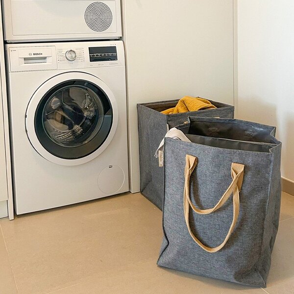 Сив текстилен кош за пране 53 l Laundry Hub Tweed – Rolser