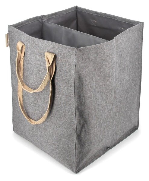 Сив текстилен кош за пране 71 l Laundry Hub Tweed duplo – Rolser