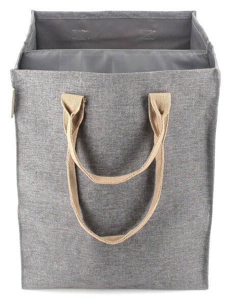 Сив текстилен кош за пране 71 l Laundry Hub Tweed duplo – Rolser