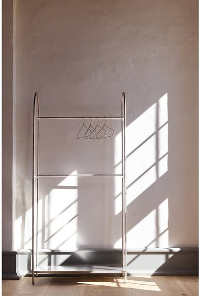 Метална стойка за дрехи в матово сребрист цвят 92x186x39 cm Arch – Mette Ditmer Denmark