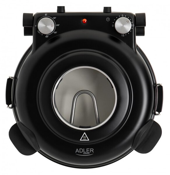 Електрическа фурна за пица Adler AD 6314, 1200W, 31.5 см, До 400C, 5 настройки на температурата, Таймер, Черен