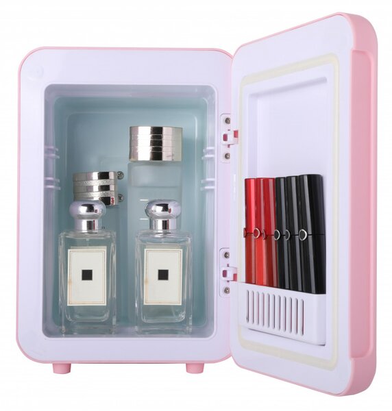 Хладилник мини Adler AD 8084p, 12V/220V, 32-42 W, 4 L, Отопление/Охлаждане, Розов