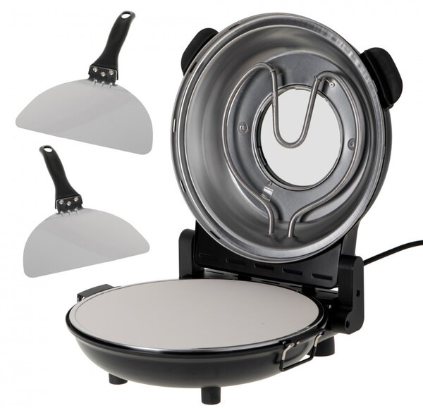 Електрическа фурна за пица Adler AD 6314, 1200W, 31.5 см, До 400C, 5 настройки на температурата, Таймер, Черен