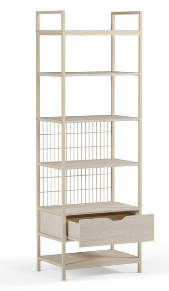 Кремава стоманена библиотека 60x179,5x40 cm Amara – Marckeric