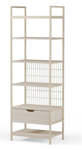 Кремава стоманена библиотека 60x179,5x40 cm Amara – Marckeric