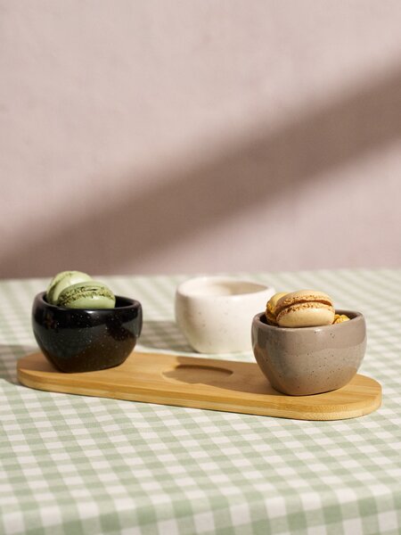 Sinsay - Поднос за сервиране с три купички - многоцветен