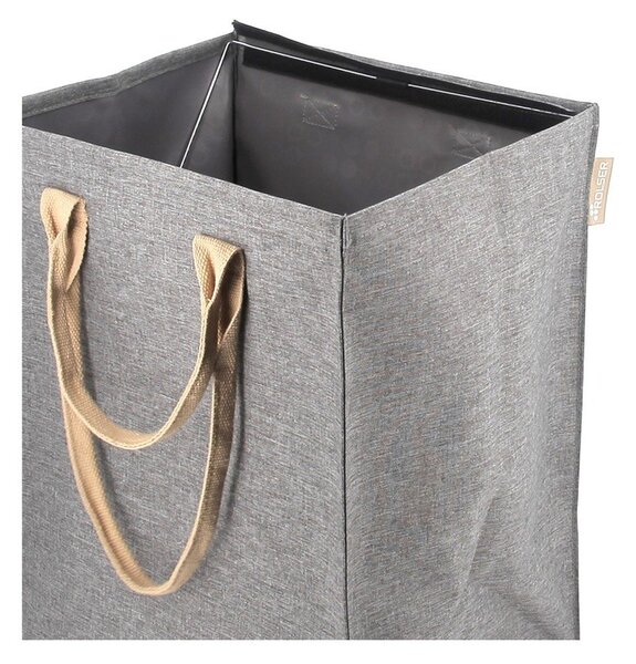 Сив текстилен кош за пране 53 l Laundry Hub Tweed – Rolser