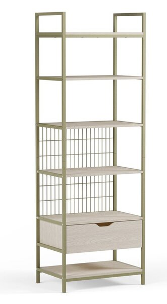 Зелена стоманена библиотека 60x179,5x40 cm Amara – Marckeric