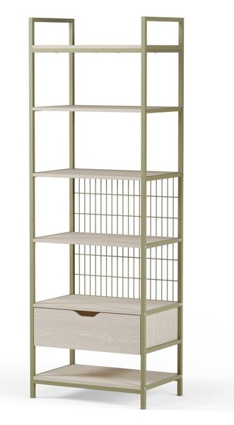 Зелена стоманена библиотека 60x179,5x40 cm Amara – Marckeric