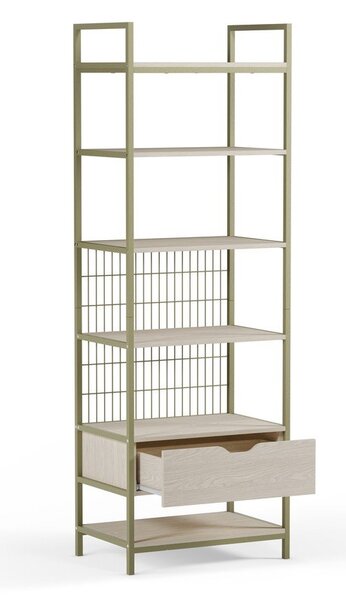 Зелена стоманена библиотека 60x179,5x40 cm Amara – Marckeric