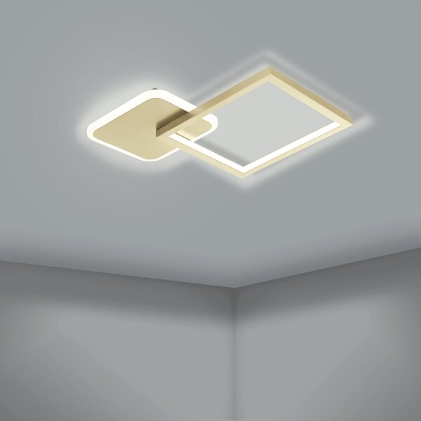 Eglo 900424 - LED Димируем плафон GAFARES LED/15W/230V златист + д.у