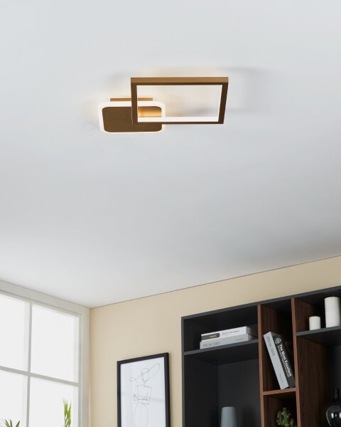 Eglo 900424 - LED Димируем плафон GAFARES LED/15W/230V златист + д.у