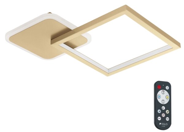 Eglo 900424 - LED Димируем плафон GAFARES LED/15W/230V златист + д.у