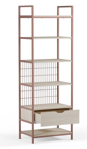 Теракотена стоманена библиотека 60x179,5x40 cm Amara – Marckeric