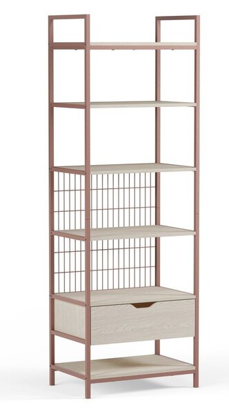 Теракотена стоманена библиотека 60x179,5x40 cm Amara – Marckeric