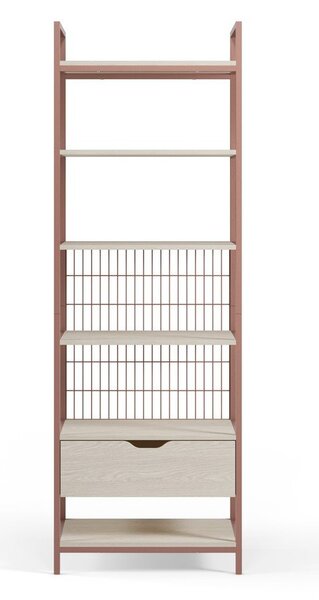 Теракотена стоманена библиотека 60x179,5x40 cm Amara – Marckeric