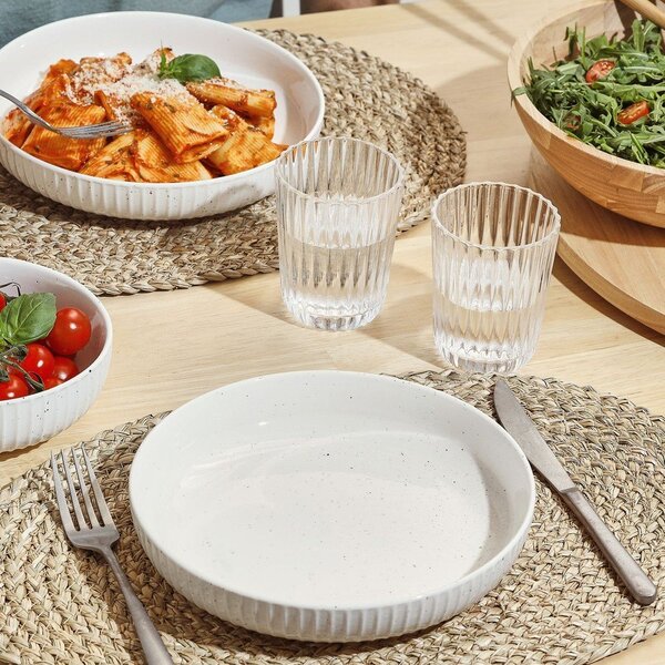 Бяла супена чиния ø 22 cm Ora Gloss – Salt&Pepper