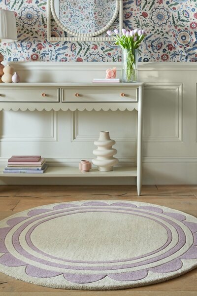Килим Lois Scallop Green 120X120 cm, Flair Rugs