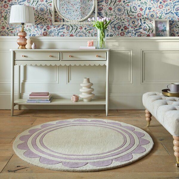 Килим Lois Scallop Green 120X120 cm, Flair Rugs