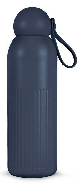 Синя термо бутилка със сламка от неръждаема стомана 500 ml Tekla – Sagaform