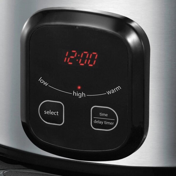Уред за бавно готвене Russell Hobbs MaxiCook 22750-56, 200 W, 6 l, 3 температурни настройки, Таймер, Подвижна тенджера, Сребрист/черен