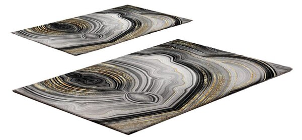 Сиви/ в златист цвят килими за баня в комплект 2 бр. 60x100 cm CT – Foutastic