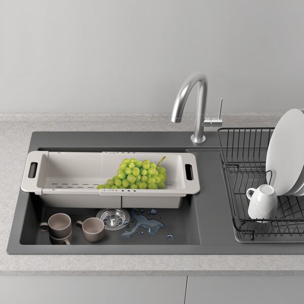 Сив регулируем пластмасов гевгир за мивка 52x18 cm – Metaltex