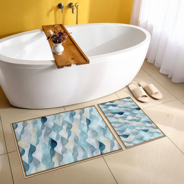 Сини килими за баня в комплект 2 бр. 60x100 cm – Foutastic