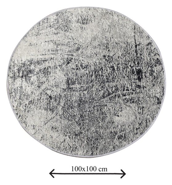 Сив килим за баня ø 100 cm Evidence – Foutastic