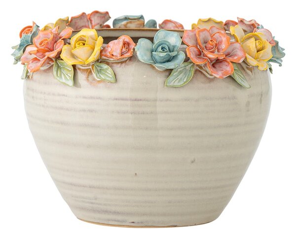 Глинено ръчно рисувано покритие за кашпа ø 19,5 cm Eanna – Bloomingville