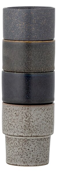Кафяви глинени чаши в комплект от 4 бр. за еспресо 150 ml Ewan – Bloomingville