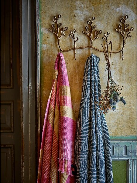 Зелено/бежово одеяло от рециклиран памук 130x160 cm Ugento – Bloomingville