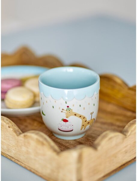 Синя/кремава глинена детска чаша 150 ml Celebrate – Bloomingville Mini