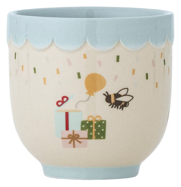 Синя/кремава глинена детска чаша 150 ml Celebrate – Bloomingville Mini