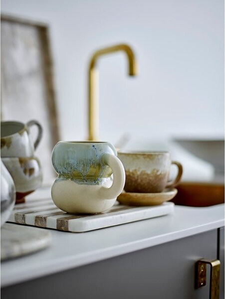 Сини/кремави глинени чаши в комплект от 4 бр. 400 ml Luna – Bloomingville