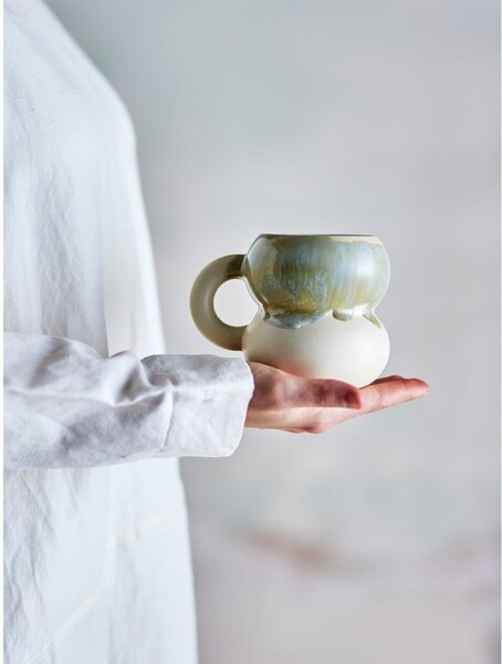 Сини/кремави глинени чаши в комплект от 4 бр. 400 ml Luna – Bloomingville