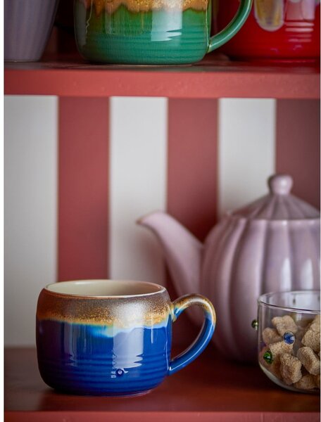 Сини/кафяви глинени чаши в комплект от 4 бр. 400 ml Sheen – Bloomingville