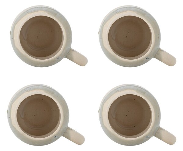Сини/кремави глинени чаши в комплект от 4 бр. 400 ml Luna – Bloomingville