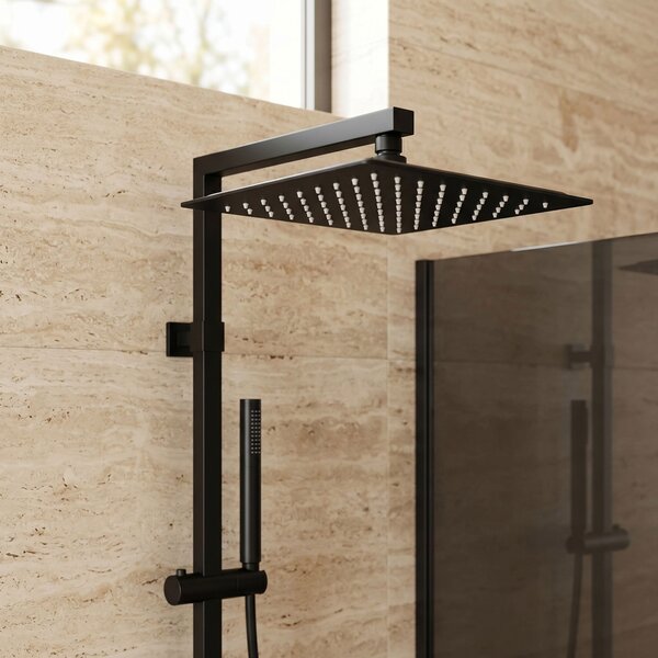 Квадратен душ пита REA JS-P015B 25cm Black