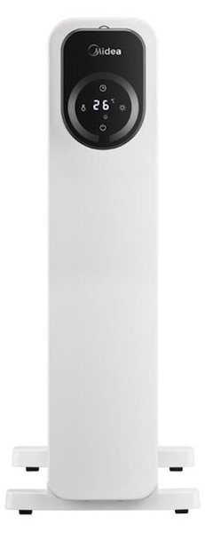 Маслен радиатор Midea MHO2009RCPW, 2000W, 20 м2, 9 ребра, 3 степени, LED дисплей, Таймер, Бял