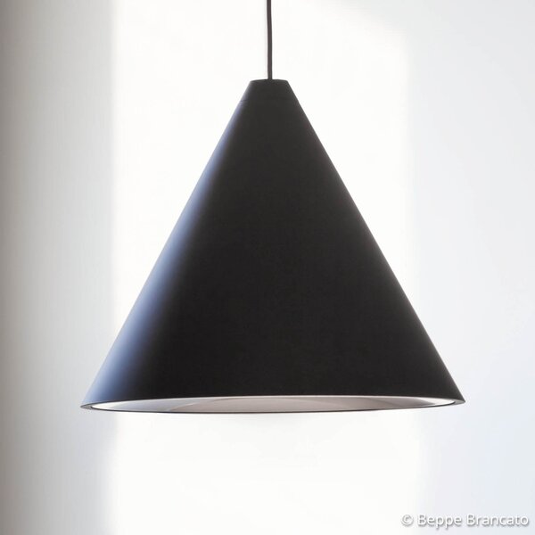FLOS String light висяща лампа, 12 м кабел, конус, Затъмняване, Черен, Дневна/трапезария, Алуминий, Дизайн