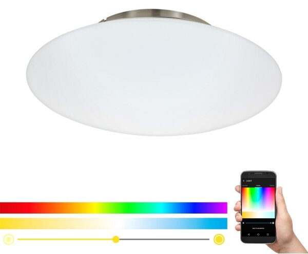 Eglo 97811 - LED RGB таванно осветително тяло FRATTINA-C с възможност за димиране LED/27W/230V