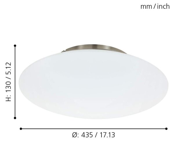 Eglo 97811 - LED RGB таванно осветително тяло FRATTINA-C с възможност за димиране LED/27W/230V