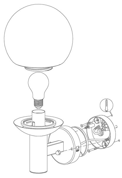 Eglo 97247 - LED външен стенен осветител NISIA-C 1xE27/9W/230V IP44