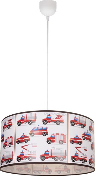 Детски полилей KIDS ROOM 1xE27/60W/230V Ø 40 см, мотив пожарникари